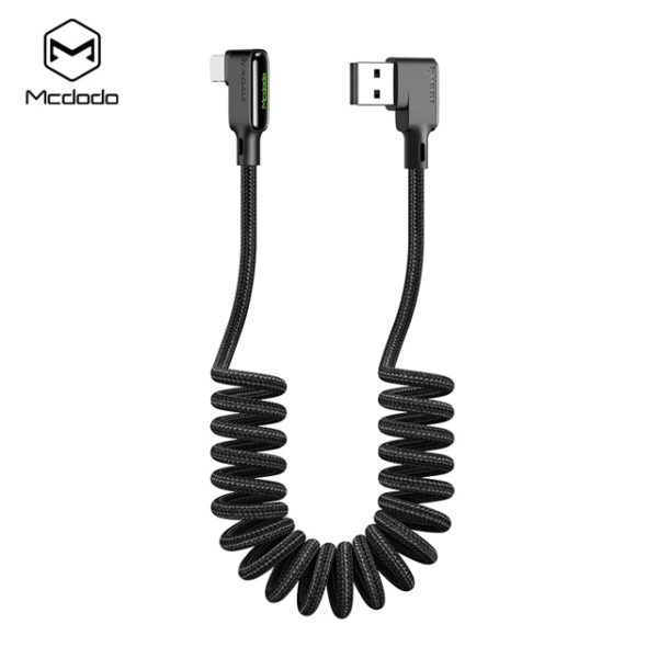 MCDODO 3A USB Cable LED Type C Fast Charging USB-C Phone Charger For Samsung Xiaomi Extension Cord For iPhone 11 Pro Xs Max 8 7
