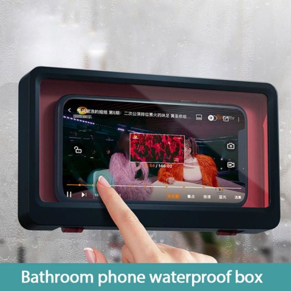 Liner Tablet Or Phone Holder Waterproof Case Box Wall Mounted All Covered Mobile Phone Shelves Self-Adhesive Shower Accessories