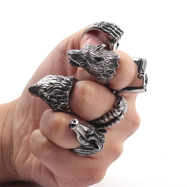 Gothic Lighter Anillo Hombre Non-Functional Got a Smoke Ring Size 8-13 Anel Masculino Men's Gift Smoker Gift Men Rings