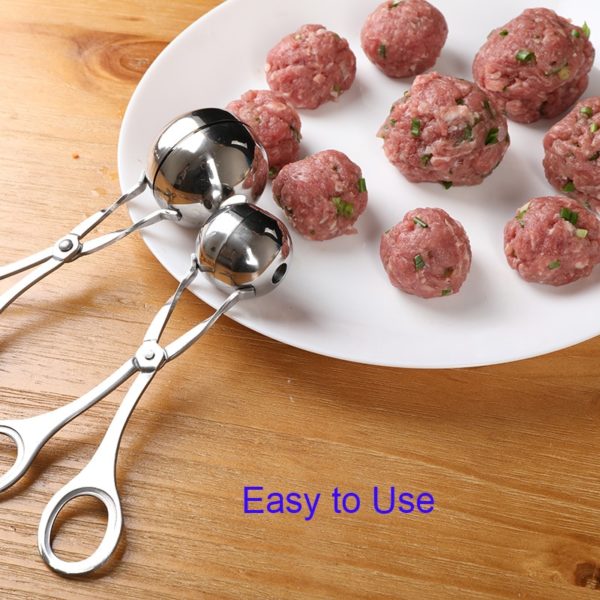 Kitchen Convenient Meatball Maker Stainless Steel Stuffed Meatball Clip DIY Fish Meat Rice Ball Maker Meatball Mold Tools 2018