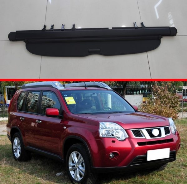 For Nissan X-Trail T31 Rogue 2008-2013 Aluminum+Canvas Rear Cargo Cover privacy Trunk Screen Security Shield shade Accessories