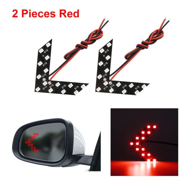2pcs 14 SMD Arrow Panel LED Turning Light for Car Auto Rear View Mirror Indicator Turn Signal Lamp 12V DC