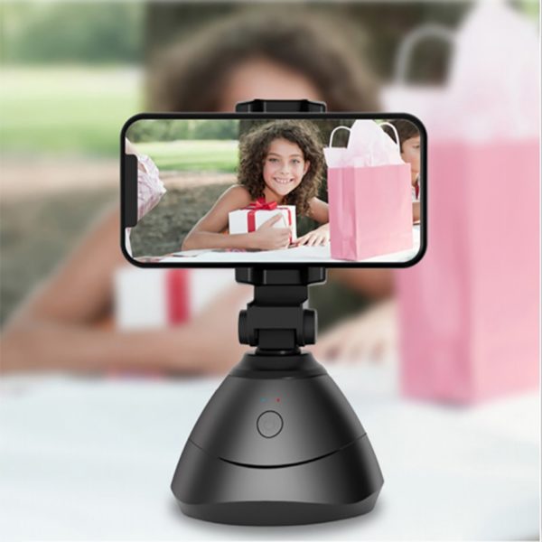 All-in-one Selfie Video Smart Shooting Camera Automatically Face Object Tracking 360°Horizontal Rotation Phone Stand Holder